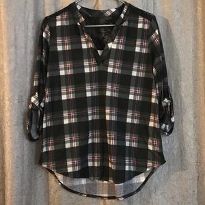 🖤 Bobbie & Brooks Plaid Lace Top